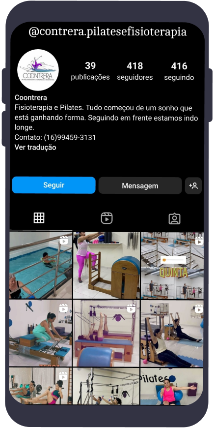 Instagram da clínica